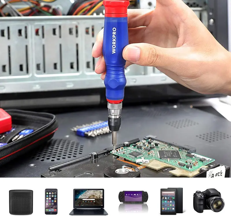 WORKPRO Präzisionsschraubendrehersatz mit 69 Teilen inkl. Schnellwechselsystem für Bits und ergonomischem Griff