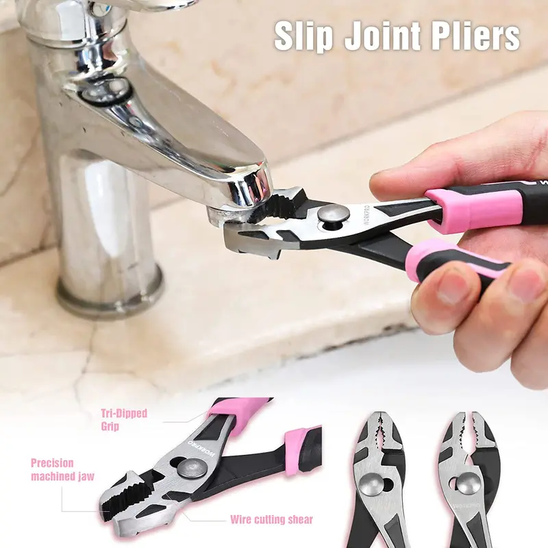WORKPRO Rosa 4-teiliges Zangen-Set – Rosa Band