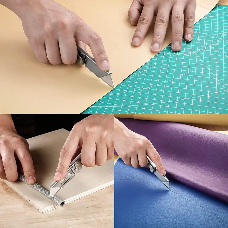 WORKPRO Schnellwechsel-Taschenmesser mit Klappfunktion – Mini-Klappmesser aus rostfreiem Stahl mit Gürtelclip