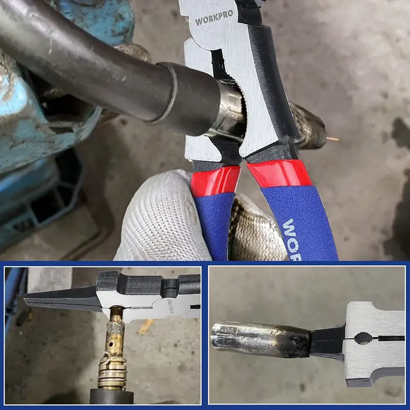 WORKPRO Schweißzange 20 cm, multifunktionale Chrom-Vanadium-Stahl-Schweißzange