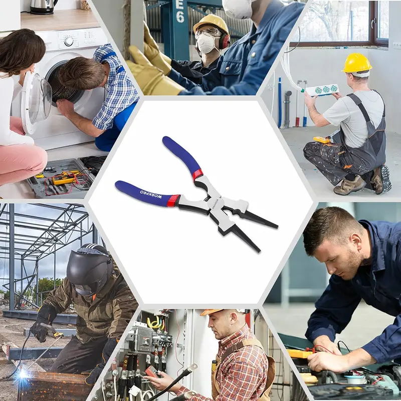 WORKPRO Schweißzange 20 cm, multifunktionale Chrom-Vanadium-Stahl-Schweißzange