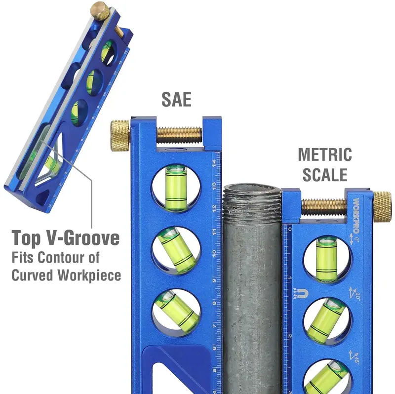 WORKPRO Torpedo-Wasserwaage aus Aluminiumlegierung, 16,5 cm