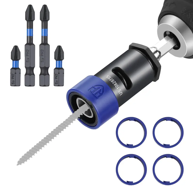 WORKPRO Trockenbau-Schraubeneinsteller/-extraktor mit Schlagschrauber-Aufsatz, passt auf jeden gängigen 1/4-Zoll-Antrieb