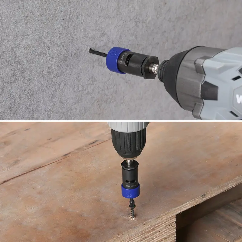 WORKPRO Trockenbau-Schraubeneinsteller/-extraktor mit Schlagschrauber-Aufsatz, passt auf jeden gängigen 1/4-Zoll-Antrieb