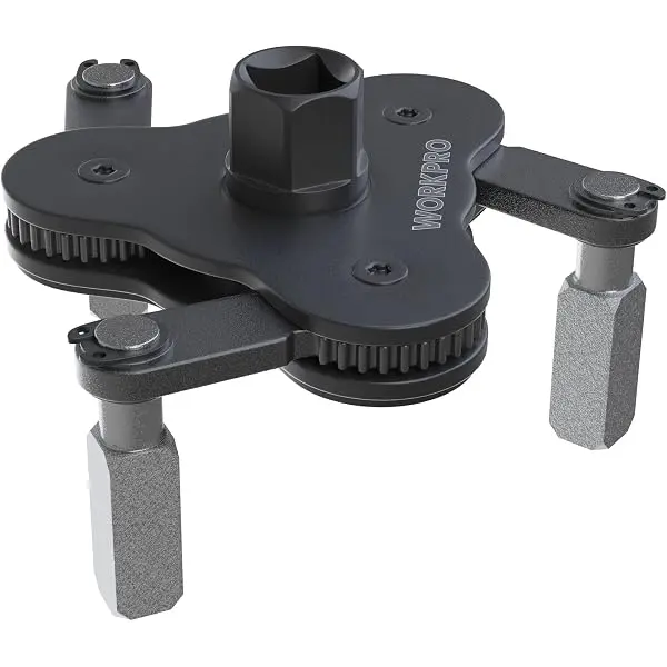 WORKPRO Universal-Ölfilter-Schlüssel, verstellbar, magnetisch – Ölfilter-Entfernungswerkzeug, Set für Ölwechsel, ideal für Motorfilter, Leitungen und Armaturen