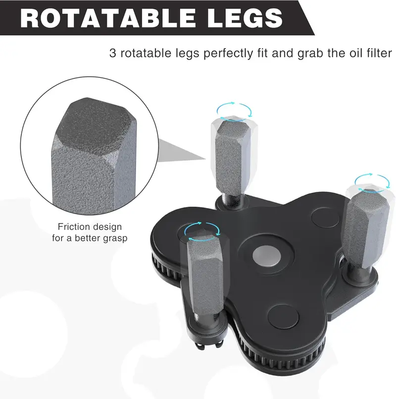 WORKPRO Universal-Ölfilter-Schlüssel, verstellbar, magnetisch – Ölfilter-Entfernungswerkzeug, Set für Ölwechsel, ideal für Motorfilter, Leitungen und Armaturen