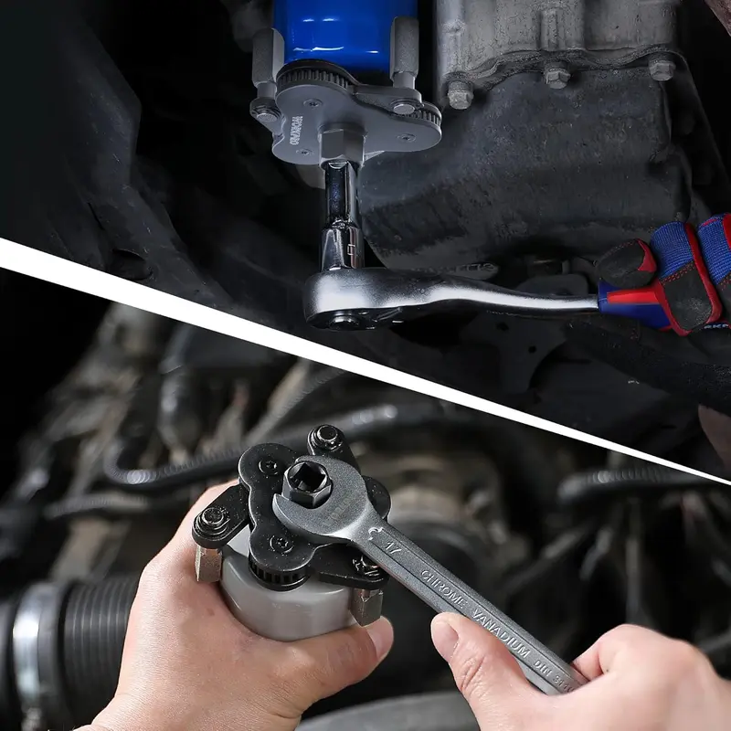 WORKPRO Universal-Ölfilter-Schlüssel, verstellbar, magnetisch – Ölfilter-Entfernungswerkzeug, Set für Ölwechsel, ideal für Motorfilter, Leitungen und Armaturen