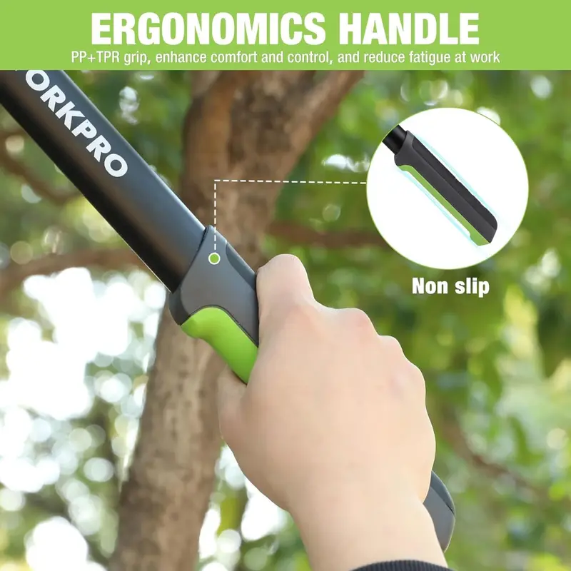 WORKPRO verstellbare Gartenschere mit Amboss, 63–94 cm (25–37 Zoll), robuste Astschere für Garten und Baum
