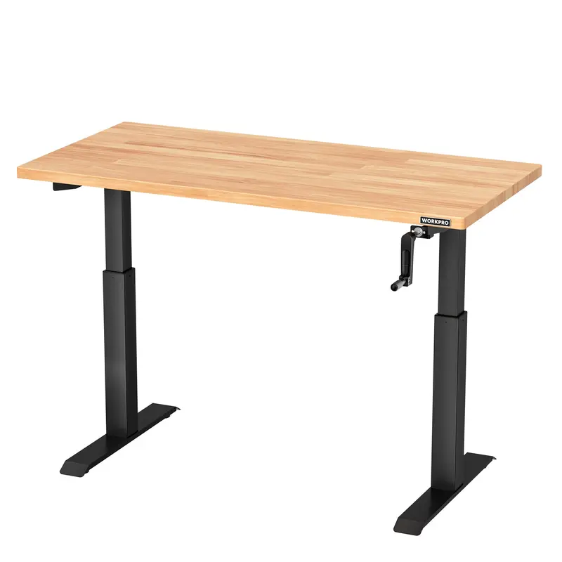 WORKPRO verstellbare Werkbank, 120 × 60 cm, mit Kurbelgestell, Tragkraft bis 136 kg 2