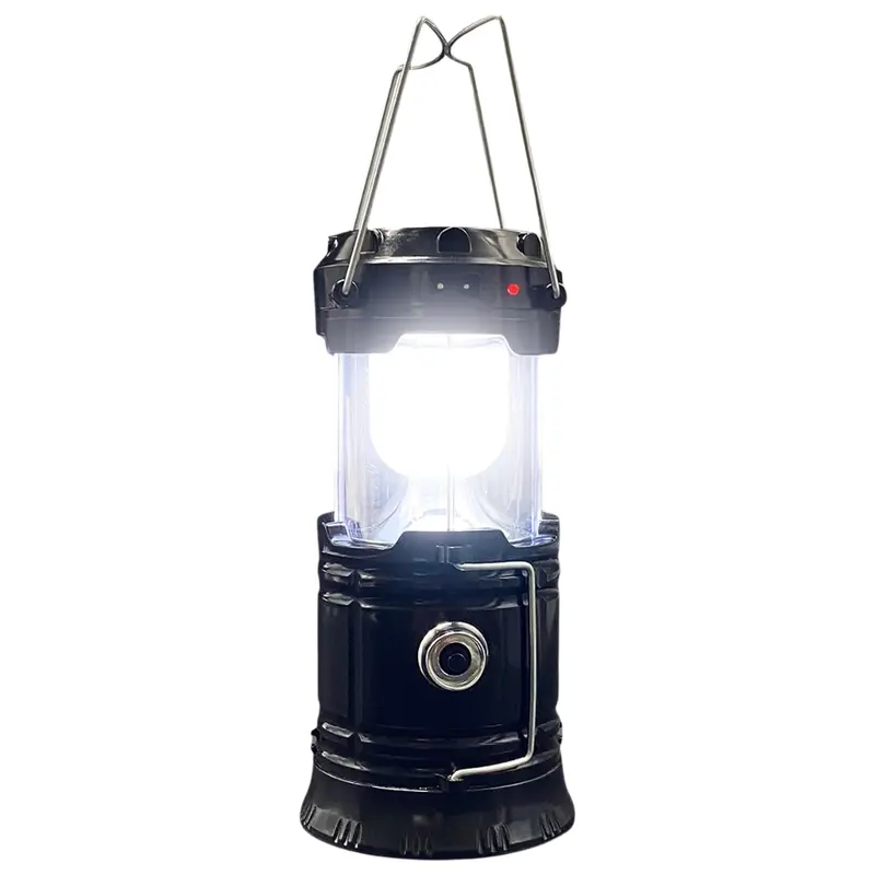 Zusammenklappbare tragbare LED-Campinglaterne mit Solar- und USB-Aufladung
